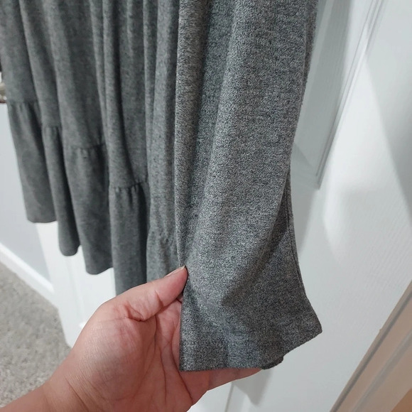 Wild Fable Gray Long Sleeve Scoop Neckline Dress in Size 2X - Picture 9 of 11